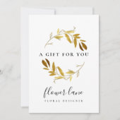 CARTE DE CERTIFICAT DE CADEAU DE LA FAUNE JAUNE (Devant)