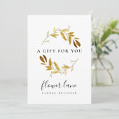 CARTE DE CERTIFICAT DE CADEAU DE LA FAUNE JAUNE (Debout devant)