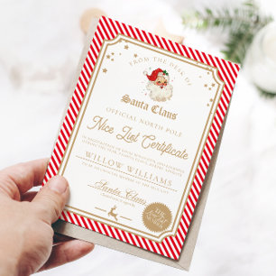 Carte de certificat de la liste de sélection rouge