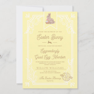 Carte de certificat de membre Yellow Easter Good E