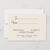 Carte de certificat d'entreprise Red Poppy (Dos)