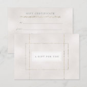 Carte de certificat perlé argent élégant (Devant / Derrière)