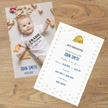 Carte de certificat pour bébé traditionnel