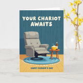 Carte de chaise longue pour la Fête des Pères (Fleur jaune)