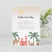 Carte de chameau à thème désert mignon pour bébé (Debout devant)