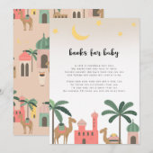 Carte de chameau à thème désert mignon pour bébé (Devant / Derrière)