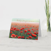 Carte de champ de coquelicots de la fête des vétér