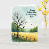Carte de champ rustique pour la fête des pères (Fleur jaune)