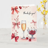 Carte de Champagne Célébratif (Fleur jaune)