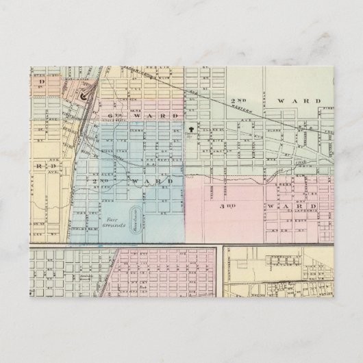 Carte de Champaign, Urbana, Mattoon et Charleston (Devant)