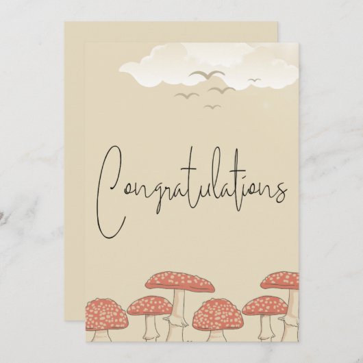 Carte de champignons plats (Devant / Derrière)