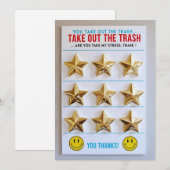 Carte de champion de tableau de tâches ménagères (Devant / Derrière)