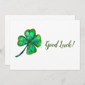 carte de chance à quatre feuilles (Devant / Derrière)