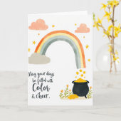 Carte de chance Arc-en-ciel (Fleur jaune)