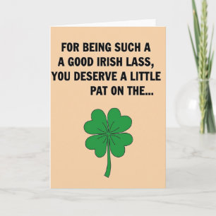 Carte de Chance de Bonne Irlandaise