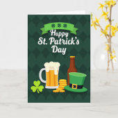 Carte de chance de la Saint-Patrick (Fleur jaune)