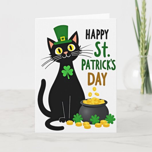 Carte de Chance Fécond du Chat Trèfle (Devant)