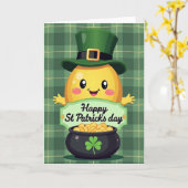 Carte de chance festive de la Saint-Patrick (Fleur jaune)