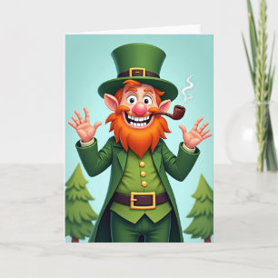 Carte de Chance Irlandaise du Leprechaun Vert