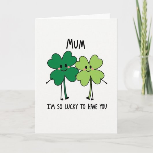 Carte de Chance Maman Je T'Aime (Devant)