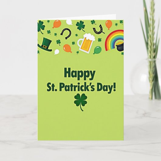 Carte de chance pour la Saint-Patrick Joyeuse (Devant)