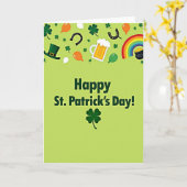 Carte de chance pour la Saint-Patrick Joyeuse (Fleur jaune)