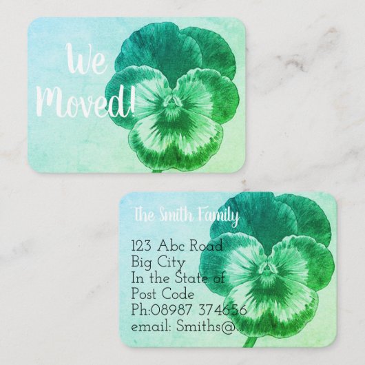 Carte de changement d'adresse (Devant / Derrière)