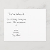 Carte de changement d'adresse (Dos)