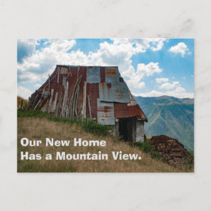 Carte de changement d'adresse amusante : Toit