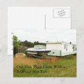 Carte de Changement d'Adresse : Bateau et Bain à R (Devant / Derrière)