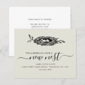 Carte de changement d'adresse de maison nouveau ni (Devant / Derrière)