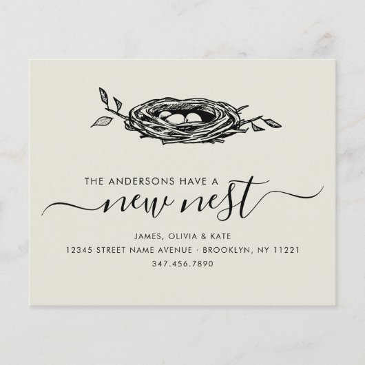 Carte de changement d'adresse de maison nouveau ni (Devant)