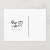 Carte de changement d'adresse en noir et blanc ave (Dos)