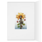 Carte de changement d'adresse Fleur Jaune  (Intérieur (Gauche))