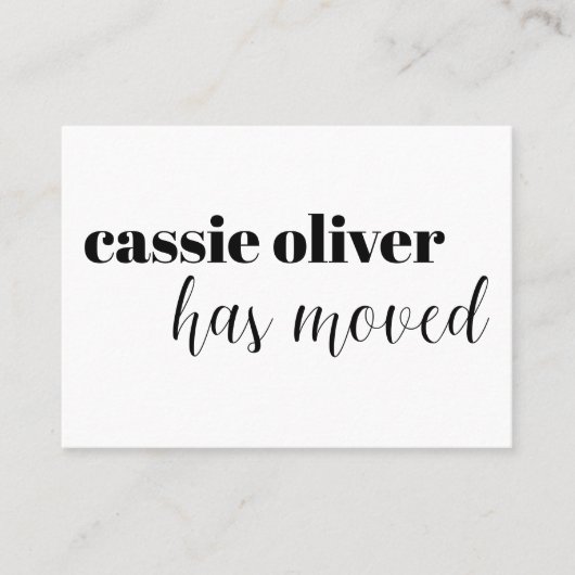 Carte de changement d'adresse moderne pour une per (Devant)