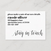 Carte de changement d'adresse moderne pour une per (Dos)