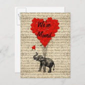 Carte de changement d'adresse pour un éléphant mig (Devant / Derrière)