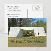 Carte de changement d'adresse - Tente (Devant / Derrière)