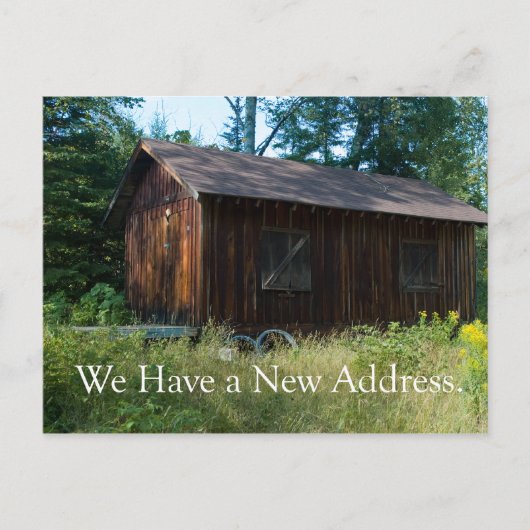 Carte de changement d'adresse - Woodland Shack (Devant)