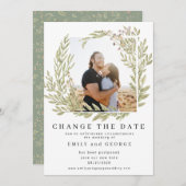 Carte de Changement de Date de Photo de Feuillage  (Devant / Derrière)