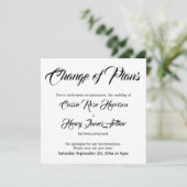 Carte de changement de plan du Mariage différé bla (Debout devant)