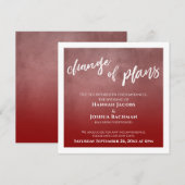 Carte de changement de plan du Mariage reportée en (Devant / Derrière)