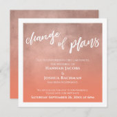 Carte de changement de régime du Mariage reportée (Devant / Derrière)