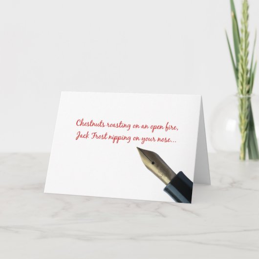 Carte de chanson de Noël (Devant)