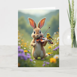 Carte de chanson du Lapin et de l'Oiseau