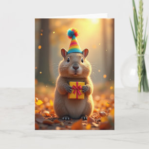 Carte de Chapeau de Fête d'Anniversaire Fantaisist