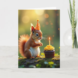 Carte de chapeau de fête forestière