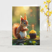 Carte de chapeau de fête forestière (Fleur jaune)
