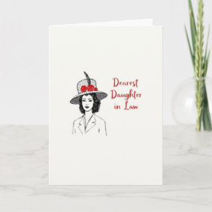 Carte de chapeau élégant pour la fête des mères