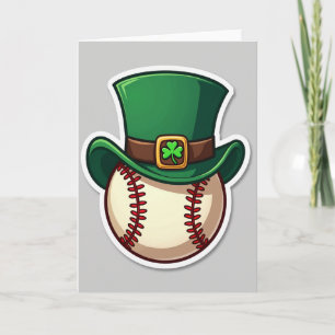 Carte de chapeau haut de baseball chanceux